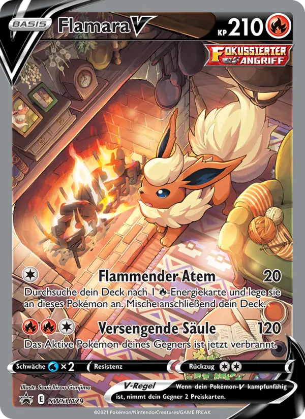 Flamara V SWSH179 — Schwert & Schild Promos
