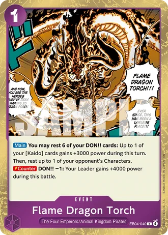 Flame Dragon Torch (EB04-040) — The Azure Sea's Seven (OP14-EB04)