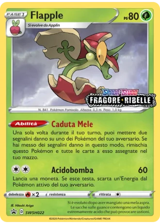Flapple SWSH022 — Spada e Scudo Promos