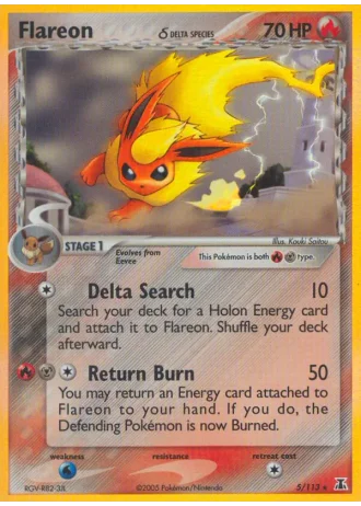 Flareon #5/113 — EX Specie Delta