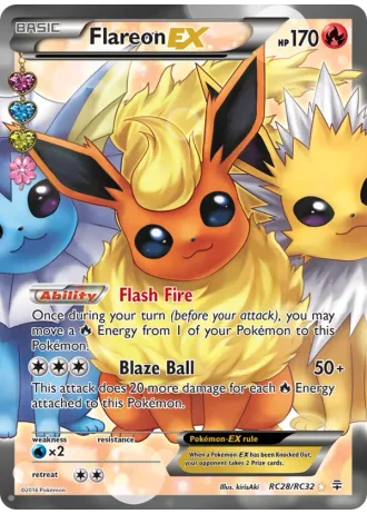 Flareon EX RC28 — Radiant Collection (Generations)