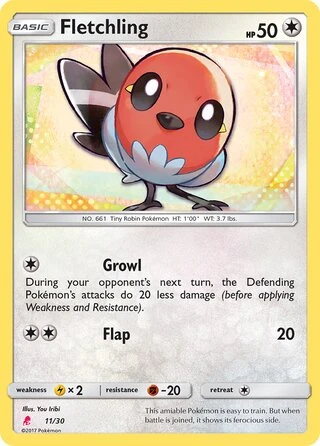 Fletchling #11 — SM trainer Kit (Lycanroc)