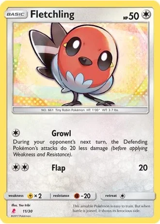 Fletchling #11 — SM trainer Kit (Lycanroc)