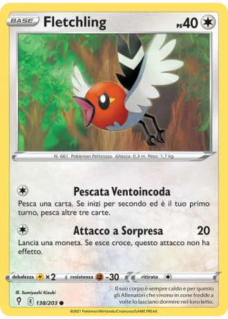 Fletchling #138/203 — Evoluzioni Eteree