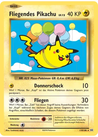 Fliegendes Pikachu #110/108 — Evolution