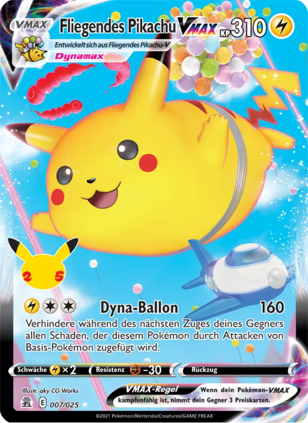 Fliegendes Pikachu VMAX #7 — Celebrations