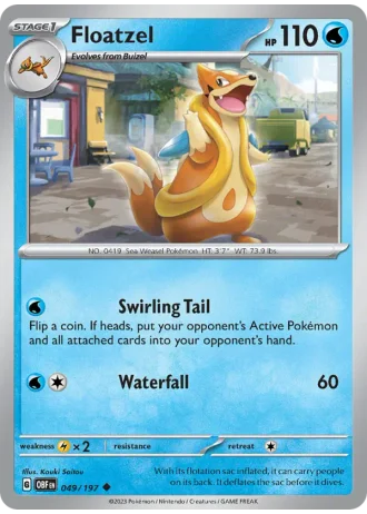 Floatzel #049 — Obsidian Flames