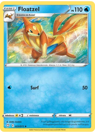 Floatzel #23/72 — Destino Splendente