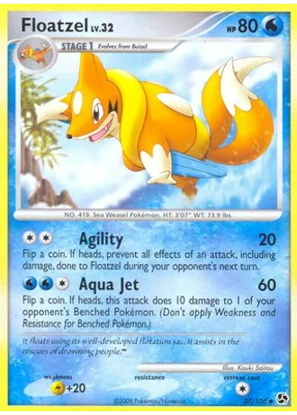 Floatzel #37/106 — Countdown Calendar 2008