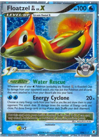 Floatzel GL LV.X #104 — Rising Rivals