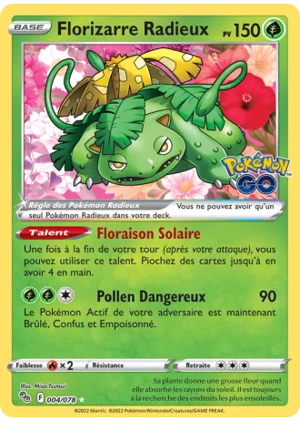 Florizarre Radieux #004/78 — Pokémon GO