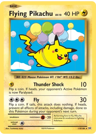 Flying Pikachu #110/108 — Evolutions