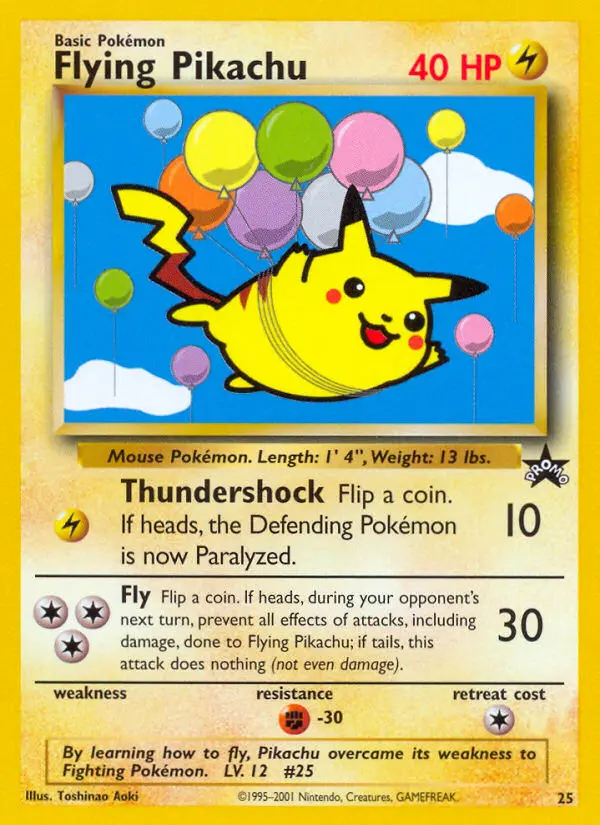 Flying Pikachu #25 — Wizards Promos