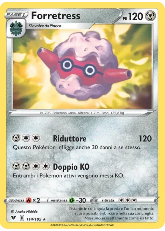 Forretress #114 — Voltaggio Sfolgorante