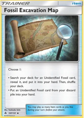 Fossil Excavation Map #107/131 — Forbidden Light