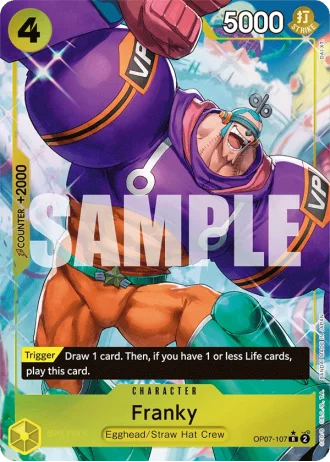 Franky (OP07-107) (Alternative Art) — 500 Years in the Future (OP07)