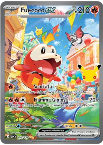 Fuecoco-ex #147/128 — 30° Anniversario