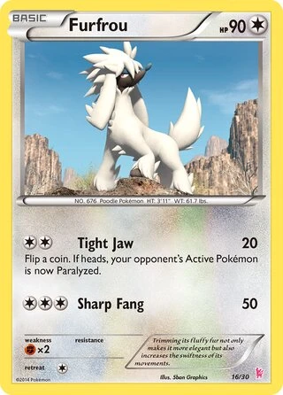 Furfrou #16 — XY trainer Kit (Sylveon)