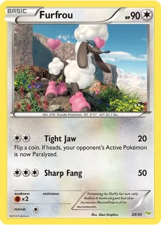 Furfrou #20 — XY trainer Kit (Noivern)