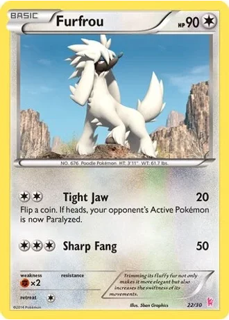 Furfrou #22 — XY trainer Kit (Sylveon)