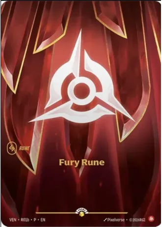 Fury Rune (Vendetta) R01b — Organized Play Promos
