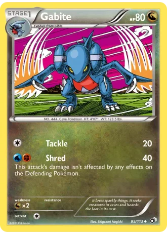 Gabite #95/113 — Legendary Treasures