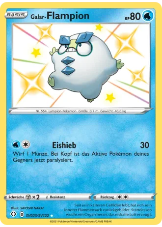 Galar-Flampion SV023/122 — Schillernde Schatzkammer (Glänzendes Schicksal)