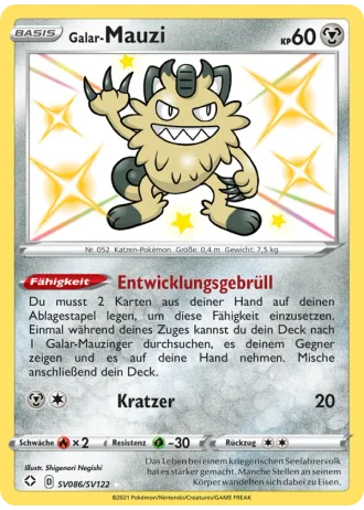 Galar-Mauzi SV086/122 — Schillernde Schatzkammer (Glänzendes Schicksal)