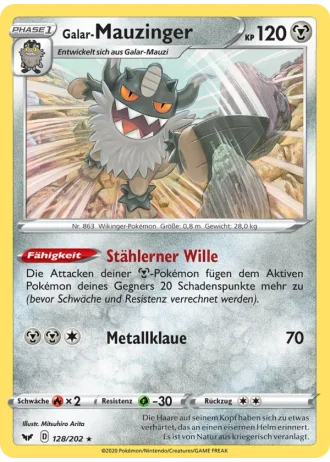 Galar-Mauzinger #128/202 — Schwert & Schild