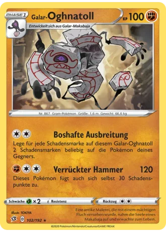 Galar-Oghnatoll #102/192 — Clash der Rebellen