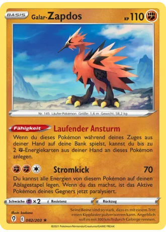 Galar-Zapdos #82/203 — Drachenwandel