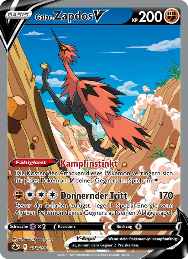 Galar-Zapdos V #174 — Schaurige Herrschaft