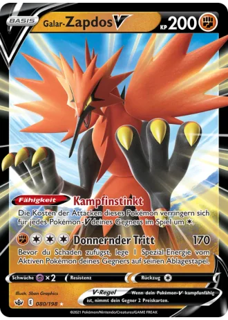 Galar-Zapdos V #80/198 — Schaurige Herrschaft