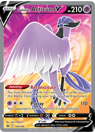 Galarian Articuno V #169 — Chilling Reign