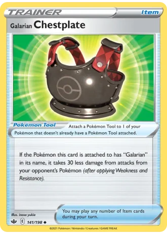 Galarian Chestplate #141/198 — Chilling Reign