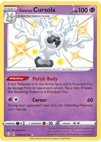 Galarian Cursola SV050/122 — Shiny Vault (Shining Fates)