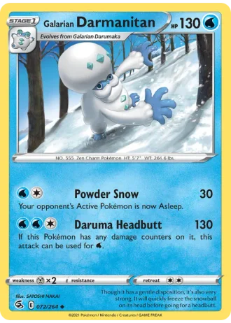 Galarian Darmanitan #72 — Fusion Strike