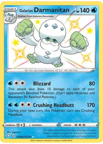 Galarian Darmanitan SV024/122 — Shiny Vault (Shining Fates)
