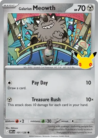 Galarian Meowth #101/128 — 30th Celebration