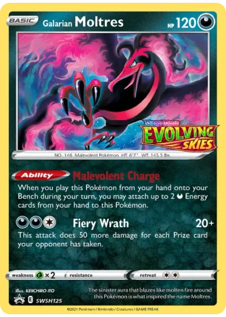 Galarian Moltres (STAFF) SWSH125 — Sword & Shield Promos