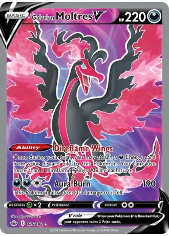 Galarian Moltres V #176/198 — Chilling Reign