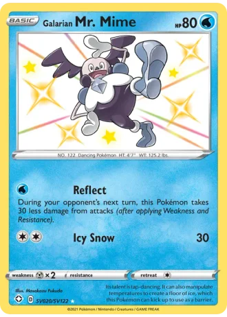Galarian Mr. Mime SV020/122 — Shiny Vault (Shining Fates)