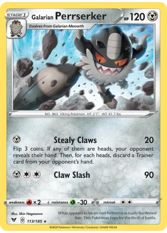 Galarian Perrserker #113/185 — Vivid Voltage
