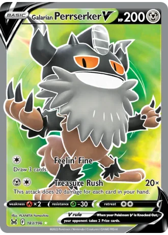 Galarian Perrserker V #183/196 — Lost Origin