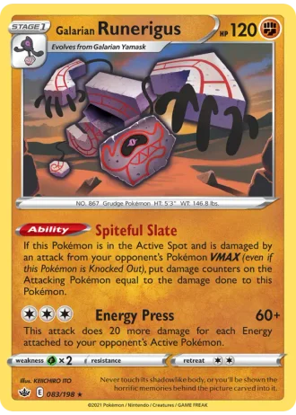 Galarian Runerigus #83/198 — Chilling Reign