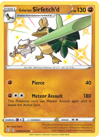 Galarian Sirfetch'd SV064/122 — Shiny Vault (Shining Fates)