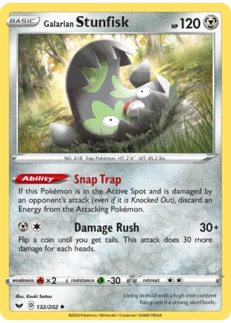 Galarian Stunfisk #132/202 — Sword & Shield