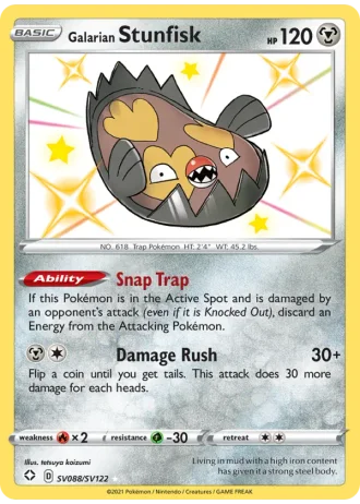 Galarian Stunfisk SV088/122 — Shiny Vault (Shining Fates)