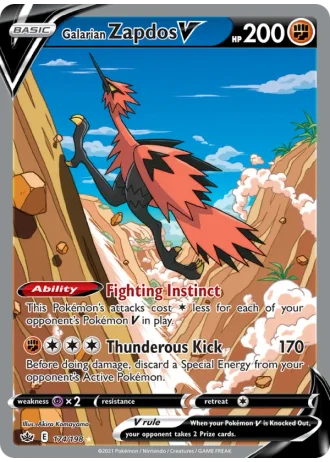 Galarian Zapdos V #174/198 — Chilling Reign