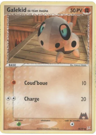Galekid de Team Magma #58 — EX Team Magma vs Team Aqua